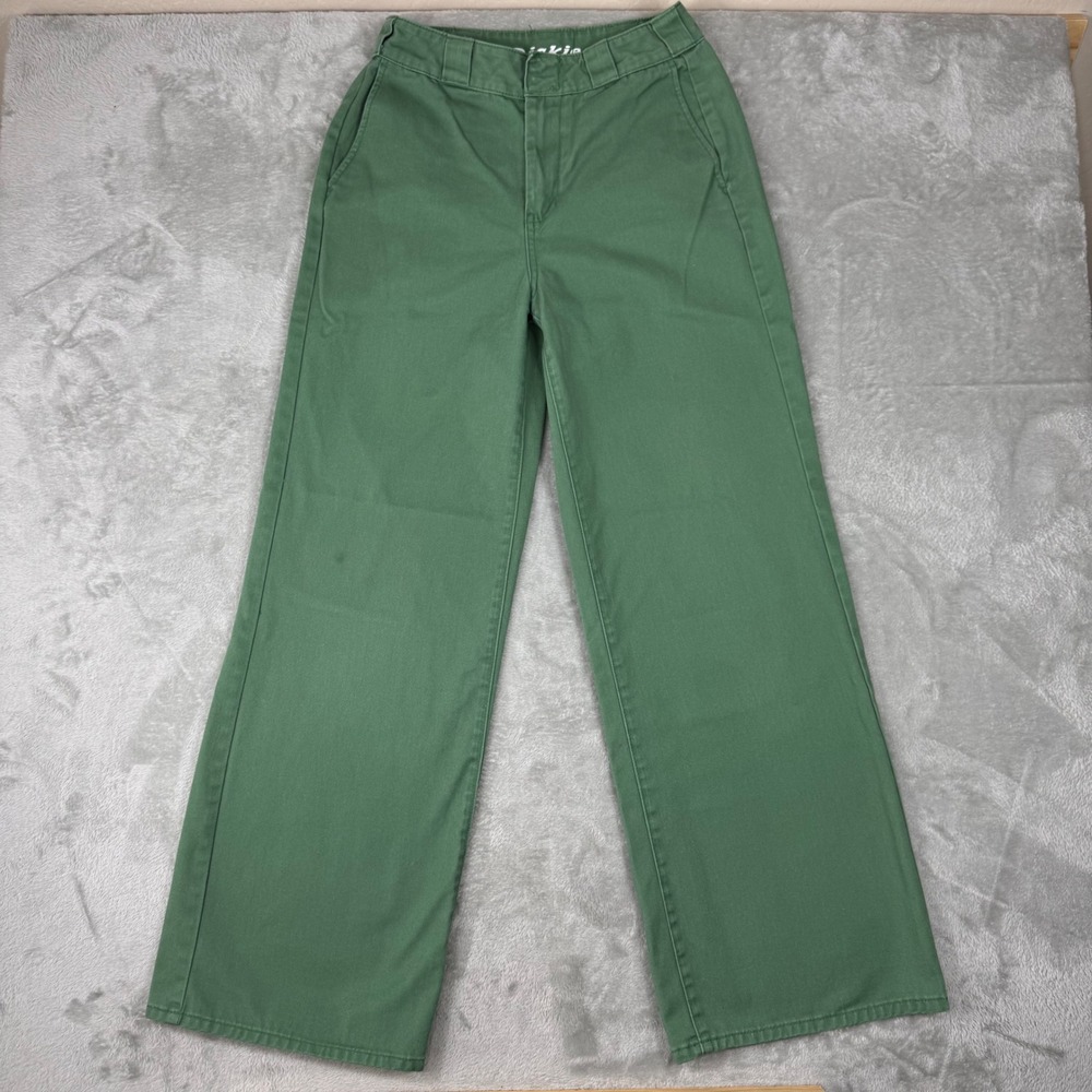 Dickies Girl Worker Wide Leg Skater Pants Women's Size 5/27 Green Y2K